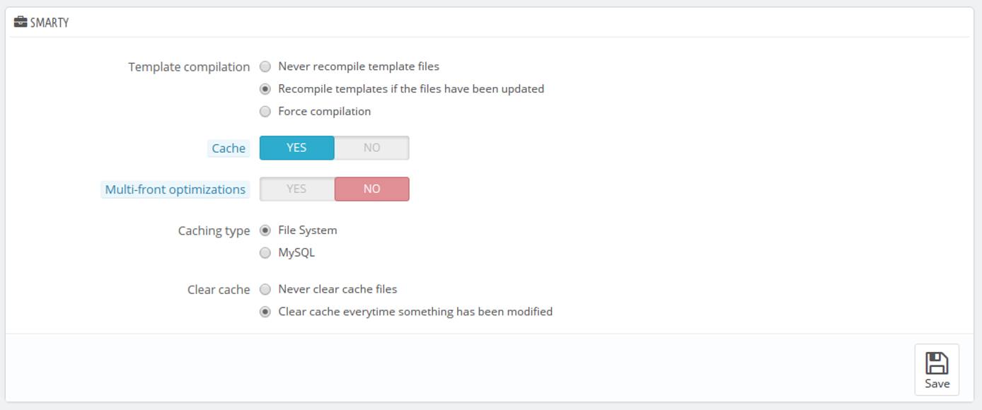 Smarty cache settings Smarty cache settings